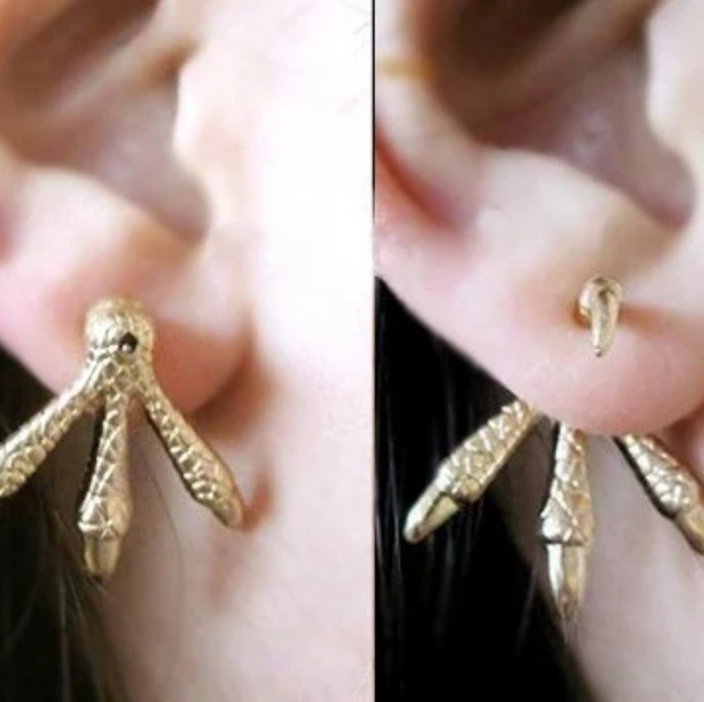 💎💎 Unique Eagle Claw Stud Earrings - Picture 3 of 8